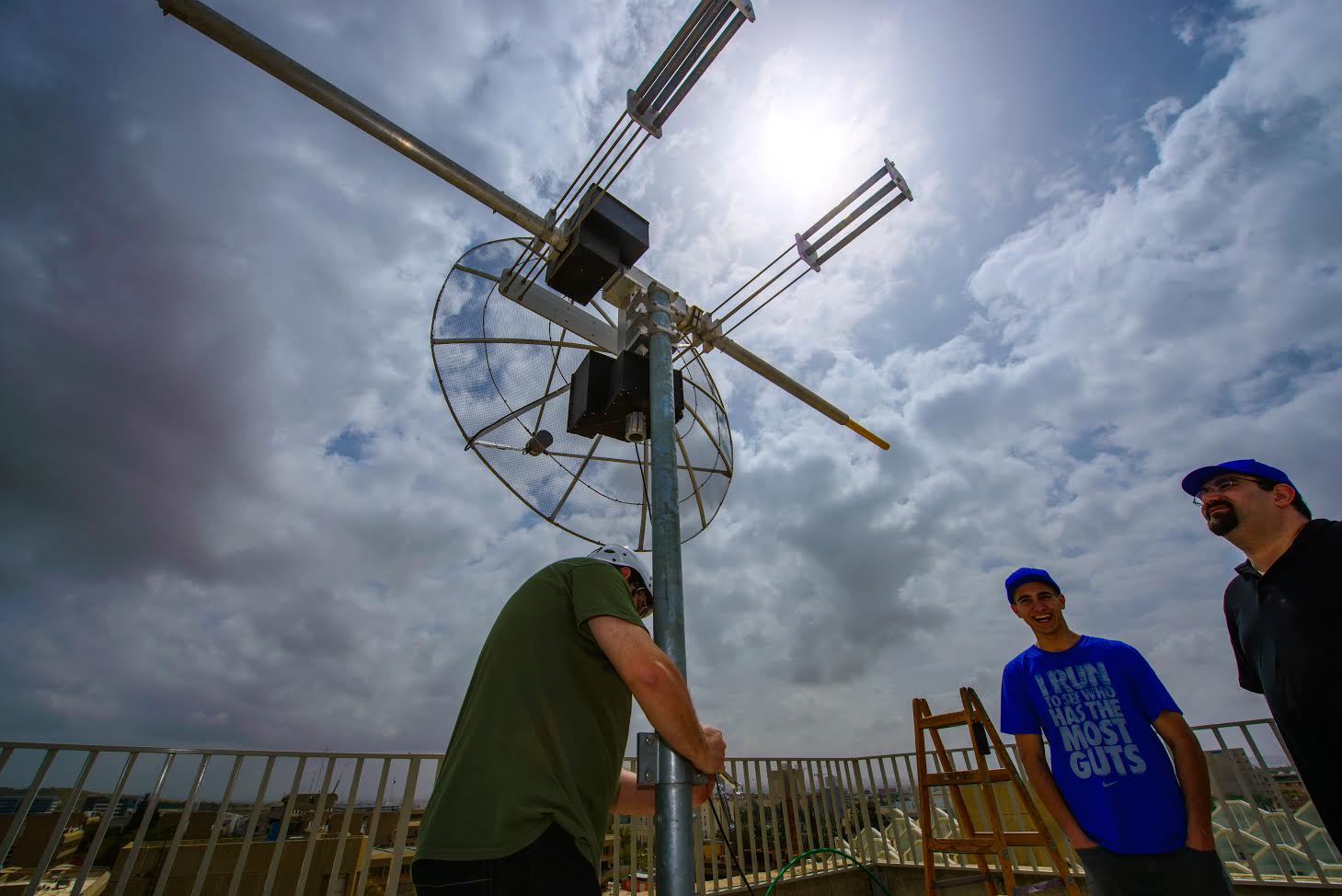 תחנת הקרקע בבאר שבע שתעקוב אחרי הלווין (צילום: אוניברסיטת בן גוריון)